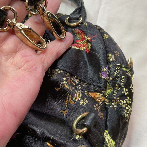 Steve Madden Mini Backpack Crossbody Handbag Gold tone hardware Zipper - Picture 8 of 11